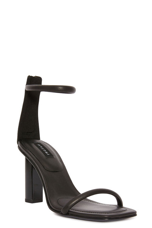 Natori Buy Glow Nappa Leather Block Heel Sandal in Black Online