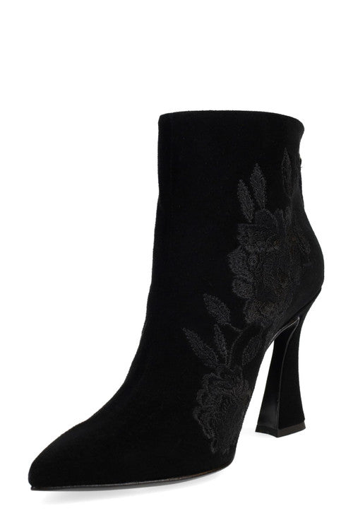 Natori Buy Mitsu Shugo Embroidery Square Heel Ankle Boot in Black Online