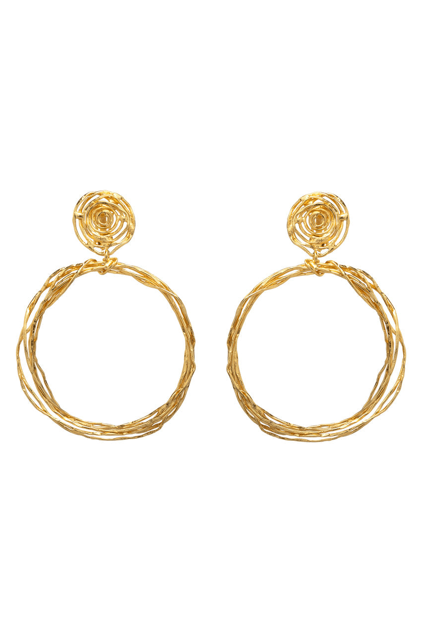 Natori Buy Gold Brass Wire Hoop Earrings in Antique Gold Online