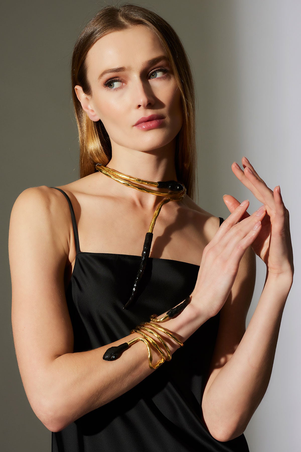Natori Gold Plated Brass Snake Bracelet