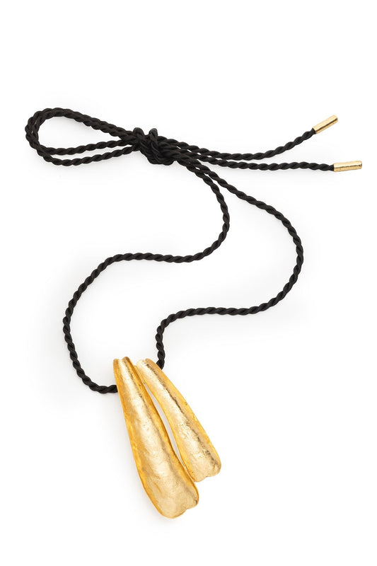 Natori Aurea Gold Plated Pendant Rope Necklace