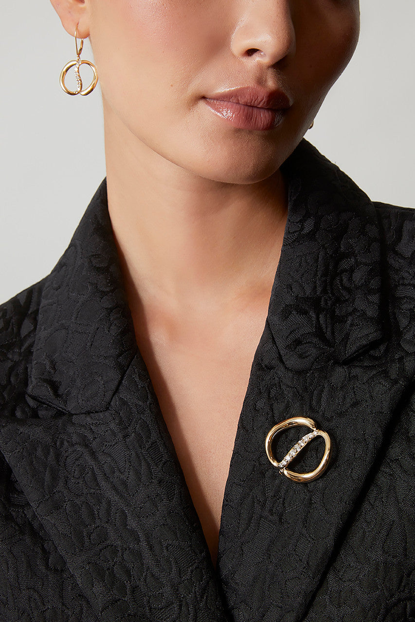 Natori Buy Shangri-La Yin-Yang 14K Gold and Diamond Dangle Earrings in 14K Yellow Gold Online