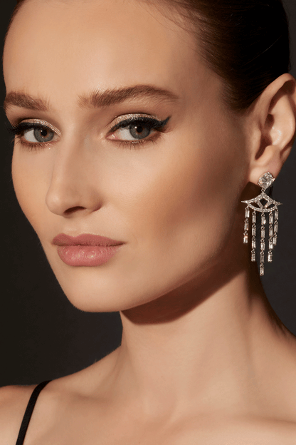 Natori Buy Orient Express Lab-Grown 14K Gold & Diamond Statement Earrings in 14K White Gold Online