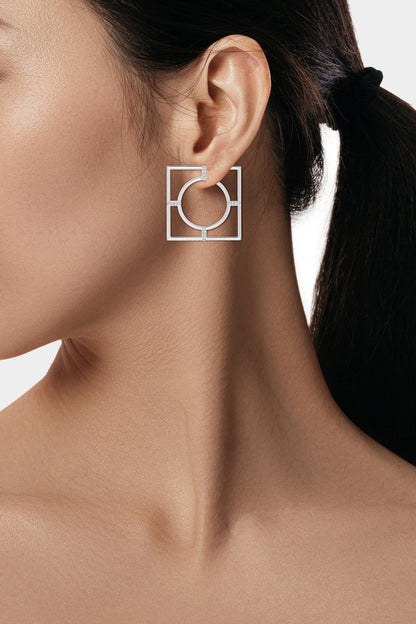 Natori Buy Infinity 14K Gold Geometric Hoop Earrings in 14K White Gold Online
