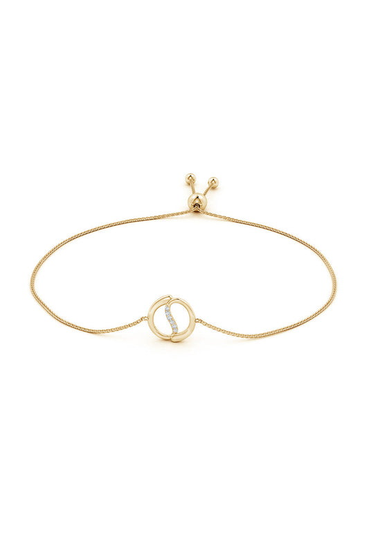 Natori Buy Shangri-La Yin-Yang 14K Gold and Diamond Bolo Bracelet in 14K Yellow Gold Online