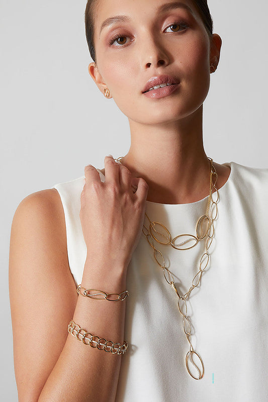 Natori Buy Shangri-La Elliptical Yin-Yang 14K Gold and Diamond Trio Necklace in 14K Yellow Gold Online