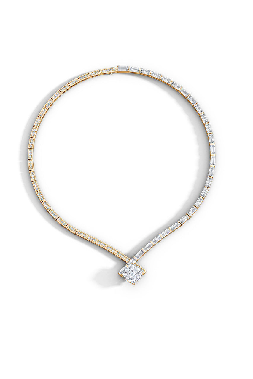 Natori Buy Orient Express Lab-Grown 14K Gold & Cushion Diamond Statement Necklace in 14K Yellow Gold Online