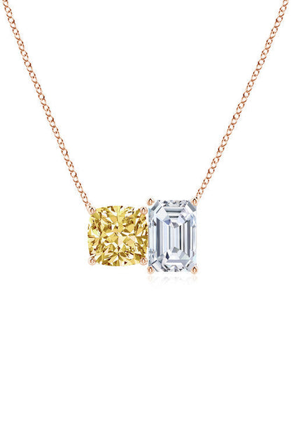 Natori Buy Orient Express Lab-Grown 14K Gold with Yellow & White Diamond Two Stone Pendant Necklace in 14K Rose Gold Online