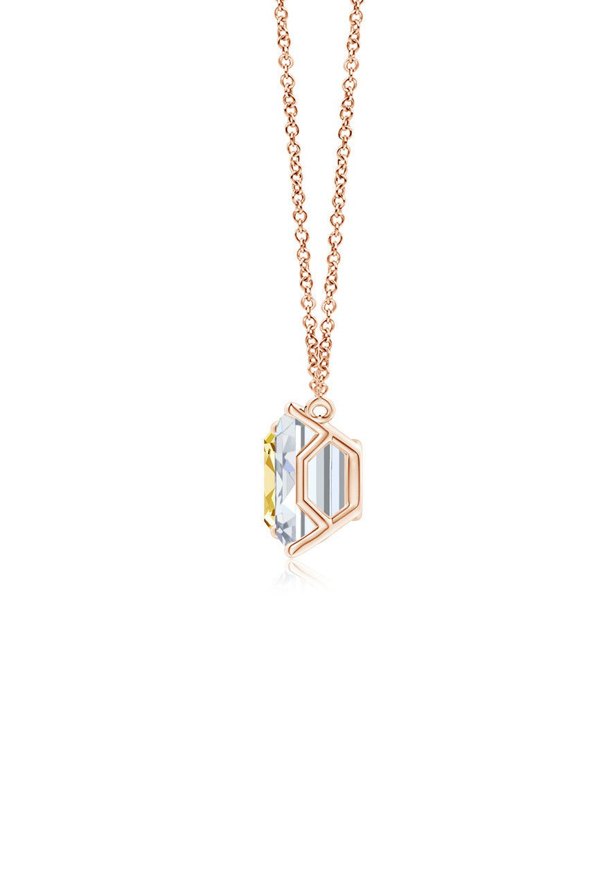Natori Buy Orient Express Lab-Grown 14K Gold with Yellow & White Diamond Two Stone Pendant Necklace in 14K Rose Gold Online