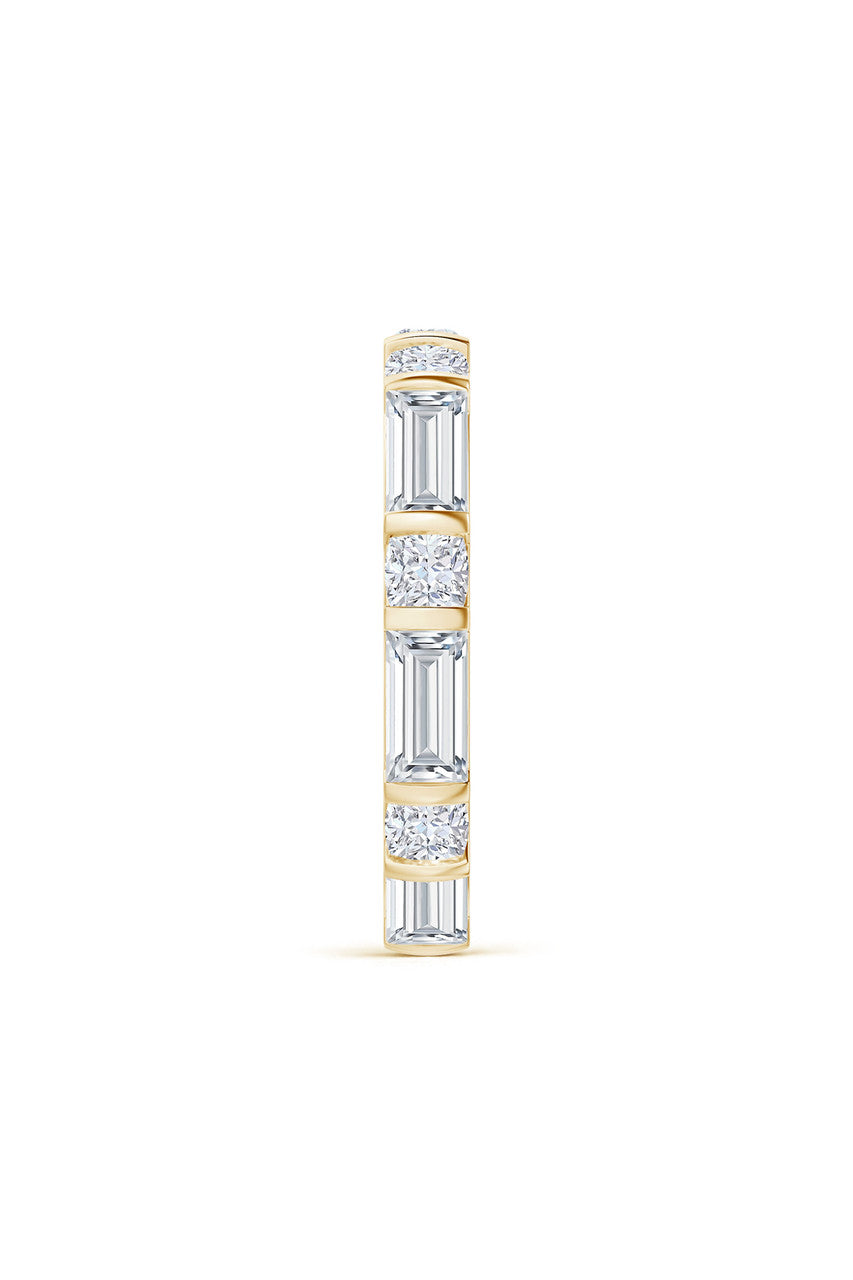 Natori Buy Orient Express Lab-Grown 14K Gold Baguette & Cushion Diamond Eternity Band in 14K Yellow Gold Online