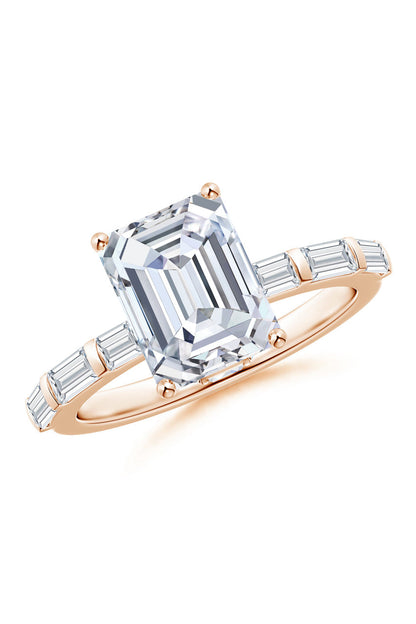 Natori Buy Orient Express Lab-Grown 14K Gold & Emerald Cut Diamond Solitaire Ring in 14K Rose Gold Online