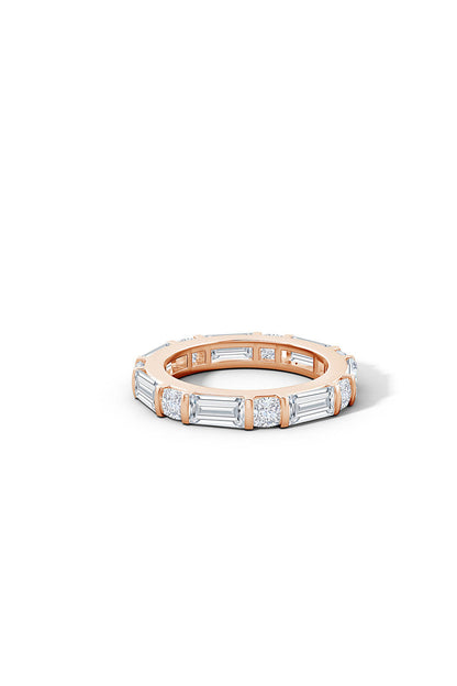 Natori Buy Orient Express Lab-Grown 14K Gold Baguette & Cushion Diamond Eternity Band in 14K Rose Gold Online