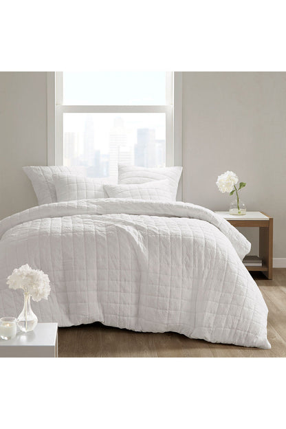 Natori Buy Cocoon Quilt Top White Comforter Mini Set in White Online