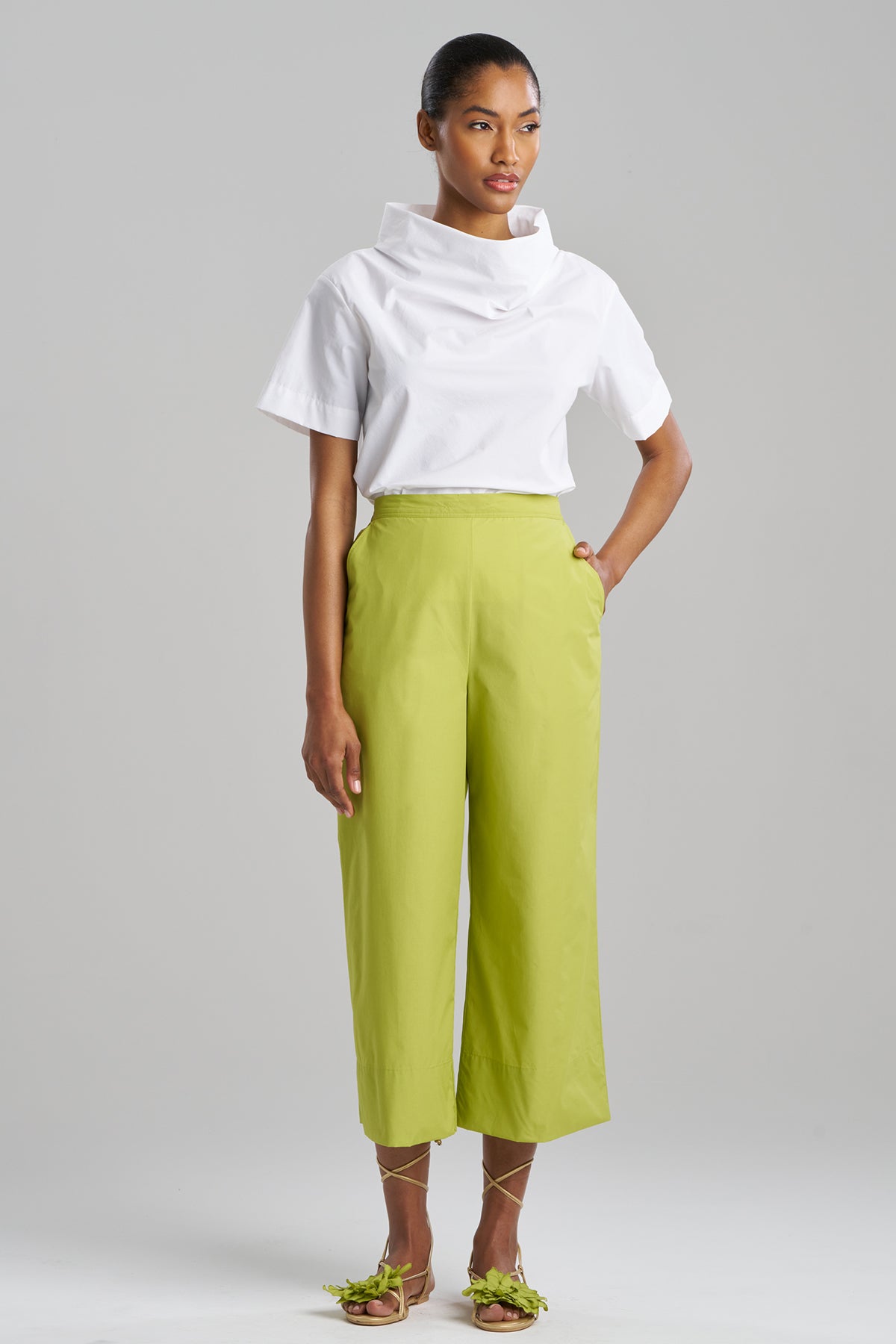 Natori Techno Poplin Cropped Pants