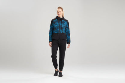 Natori Buy Interlocked Full Zip Hoodie in Dark Teal Online